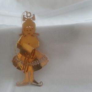 Gold Skater Girl Ornament